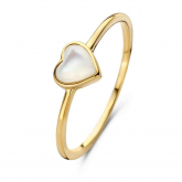 Bague argent avec coeur en nacre - Naiomy 