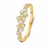 Bague argent - plaqu or serti d'oxydes - Naiomy
