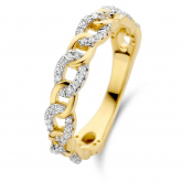 Bague Argent - plaqu or sertie de zirconium - Naiomy
