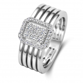 Bague Argent Zirconium - Naiomy Silver