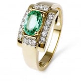 Bague meraude et diamants - Autre version