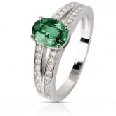 Bague meraude et diamants - Autre version
