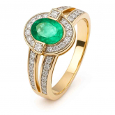 Bague meraude et diamants - Autre version