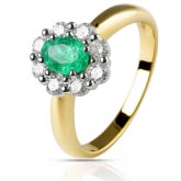 Bague meraude et diamants - Autre version