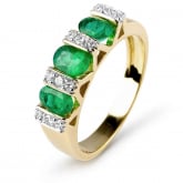 Bague meraude et diamants - Autre version