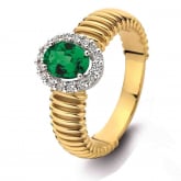 Bague Emeraude et diamants - Autre version