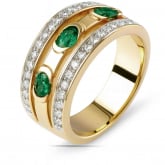Bague meraude et diamants - Autre version