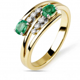 Bague meraude et diamants - Autre version