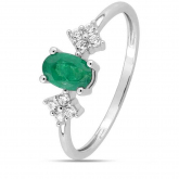 Bague Emeraude et Zirconium - Autre version