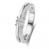 Bague en argent et oxydes de zirconium - Naiomy Silver