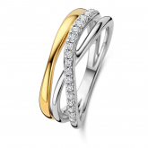 Bague bicolore en argent oxydes - Naiomy - Pour compl&eacute;ter