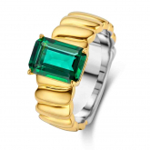 Bague en argent pierre verte  - Naiomy Silver