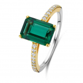 Bague en argent plaqué or jaune oxydes - Naiomy - Pour compl&eacute;ter