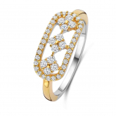 Bague en argent plaqué or oxydes - Naiomy - Pour compl&eacute;ter