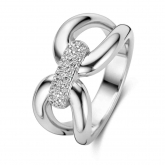 Bague en argent sertie d'oxydes de zirconium - Naiomy Silver