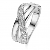 Bague en argent sertie d'oxydes de zirconium - Naiomy Silver