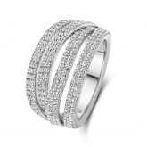 Bague en argent sertie de zirconium Naiomy Silver