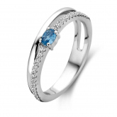 Bague en argent sertie de zirconium Naiomy Silver