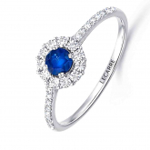 Bague Glory en or blanc, Saphir et diamants - Autre version