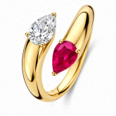 Bague Or Rubis et Diamant - Autre version