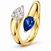 Bague Or Saphir et Diamant - Autre version