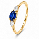 Bague Or Saphir et diamants - Autre version