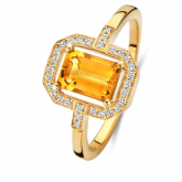 Bague Citrine et diamants - Pour compl&eacute;ter