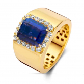 Bague Lolite et diamants - Pour complter