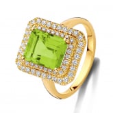 Bague Pridot et diamants - Autre version