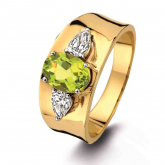 Bague Pridot et diamants - Autre version