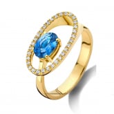 Bague Saphir et diamants - Autre version