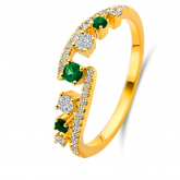 Bague Pierres fines et diamants - Autre version