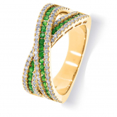 Bague Tsavorite et Diamants - Autre version