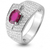 Bague Rubis et diamants - Autre version