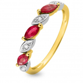 Bague Rubis et Diamants - Autre version
