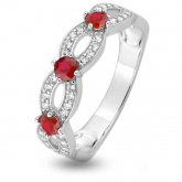 Bague Rubis et Diamants - Pour complter