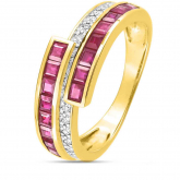 Bague Rubis et Diamants - Autre version