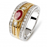 bague rubis et diamants - Autre version