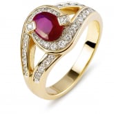 bague rubis et diamants - Autre version
