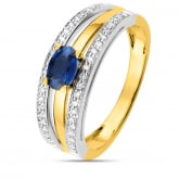 Bague Saphir et Diamants - Autre version