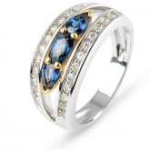 Bague saphir et diamants - Autre version