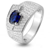 Bague Saphir et Diamants - Autre version