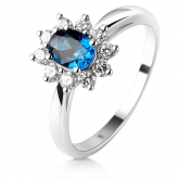 Bague saphir et diamants - Autre version