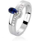 Bague saphir et diamants - Autre version