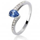 Bague saphir et diamants - Autre version