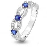 Bague Saphir et Diamants - Autre version
