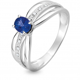 Bague Saphir et Diamants - Autre version