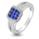 Bague Saphir et Diamants - Autre version