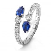 Bague Saphir et diamants - Pour complter