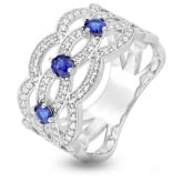 Bague Saphir et Diamants - Pour complter